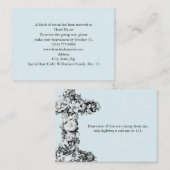 青い花の十字のホテルおよび方向カード 名刺 (正面/裏面)