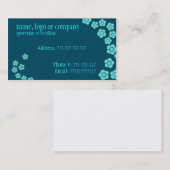 青い花の名刺 名刺 (正面/裏面)