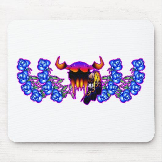 青い花の夢 マウスパッド (正面)