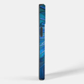 青い花の幻想的なパターン、アブストラクトフラクタルアート Case-Mate iPhoneケース (裏面 / 右)