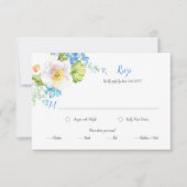 青い花の幻想　フラワーメニューセレクション　出欠確認 出欠カード (正面)