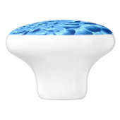 青い花の引出しのノブ セラミックノブ (側面)