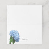 青い花の折り畳みテーブル番号護衛カード プレイスカード (外部開封)