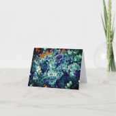 青い花の抽象的なデザインのカスタマイズ可能なグリーティングカード サンキューカード (正面)