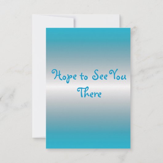 青い花の招待 招待状 (裏面)