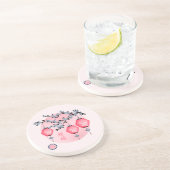 青い花の提灯「上に昇る」アジアデザイン コースター (側面)