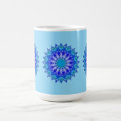 青い花の曼荼羅マグ コーヒーマグカップ (中央)