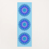青い花の曼荼羅ヨガマット ヨガマット (正面)