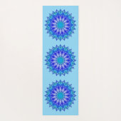青い花の曼荼羅ヨガマット ヨガマット (裏面)