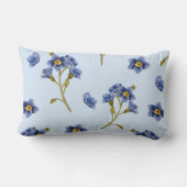 青い花の枕 ランバークッション (裏面)