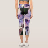 青い花の水滴 カプリレギンス (裏面)