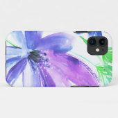 青い花の水絵を描色の芸術 Case-Mate iPhoneケース (裏面(横))
