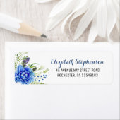 青い花の水色 ラベル (インサイチュ)