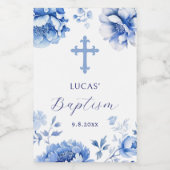 青い花の洗礼 ワインラベル (シングルラベル)