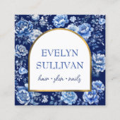 青い花の珍重 スクエア名刺 (正面)