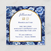 青い花の珍重 スクエア名刺 (裏面)