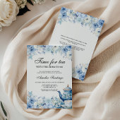 青い花の紅茶 ママとベビーのお茶会招待状 招待状