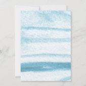 青い花の緑の鹿の男の子のベビーシャワー 招待状 (裏面)