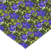 青い花の自然模様 ショートテーブルランナー (コーナー)