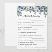 青い花の花婿は何て言った？ゲームカード 招待状 (正面/裏面)