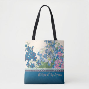 青い花の花嫁お気に入りのの贈り物 トートバッグ