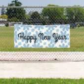 青い花の花柄 - カスタマイズ可能なバナー 横断幕 (インサイチュ)