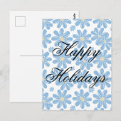 青い花の花柄 - 休日のポストカード ポストカード (正面/裏面)