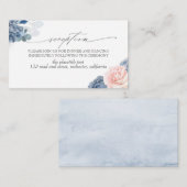 青い花の葉披露宴囲みカード エンクロージャーカード (正面/裏面)