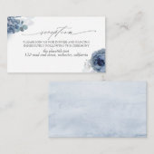 青い花の葉披露宴囲みカード エンクロージャーカード (正面/裏面)