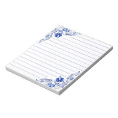 青い花の角 ノートパッド (回転)