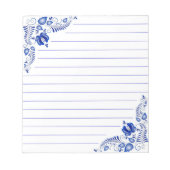 青い花の角 ノートパッド (正面)