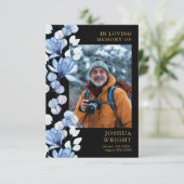 青い花の追悼祈念カード (スタンド正面)