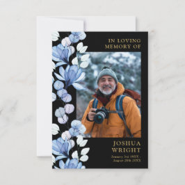 青い花の追悼祈念カード