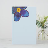 青い花の開花 春の文房具 便箋 (スタンド正面)