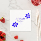 青い花の鳩の名前タイトル年20XX職業 スタンダードカクテルナプキン (インサイチュ)