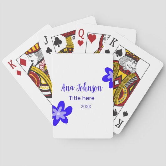 青い花の鳩の名前タイトル年20XX職業 トランプ (裏面)