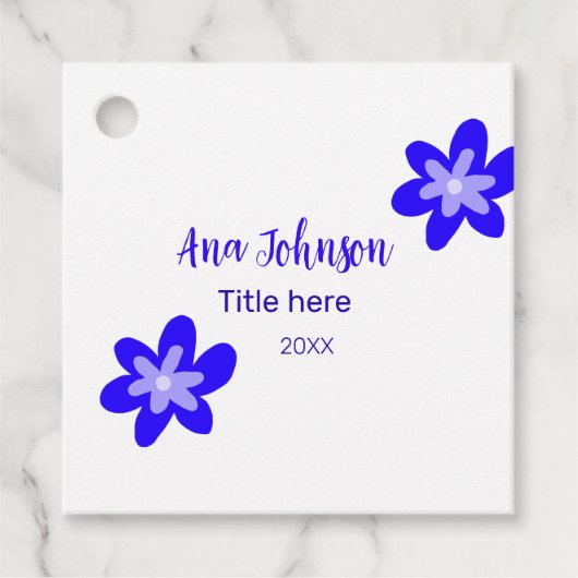 青い花の鳩の名前タイトル年20XX職業 フェイバータグ (正面)