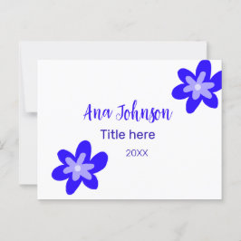 青い花の鳩の名前タイトル年20XX職業 ポストカード