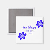 青い花の鳩の名前タイトル年20XX職業 マグネット (正面/裏面)