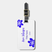 青い花の鳩の名前タイトル年20XX職業 ラゲッジタグ (正面縦)
