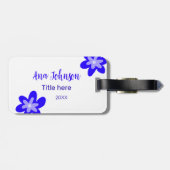 青い花の鳩の名前タイトル年20XX職業 ラゲッジタグ (裏面横)