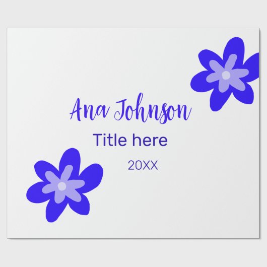 青い花の鳩の名前タイトル年20XX職業 ラッピングペーパー (フラット)