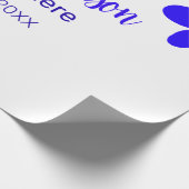 青い花の鳩の名前タイトル年20XX職業 ラッピングペーパー (角)