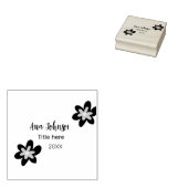 青い花の鳩の名前タイトル年20XX職業 ラバースタンプ (押印)