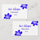 青い花の鳩の名前タイトル年20XX職業 名刺 (正面/裏面)