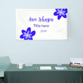 青い花の鳩の名前タイトル年20XX職業 横断幕 (トレードショー)