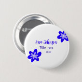 青い花の鳩の名前タイトル年20XX職業 缶バッジ (正面&裏面)
