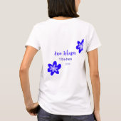 青い花の鳩の名前タイトル年20XX職業 Tシャツ (裏面)