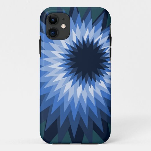 青い花のiPhoneケース Case-Mate iPhoneケース (裏面)