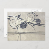 青い花はがき ポストカード (正面/裏面)